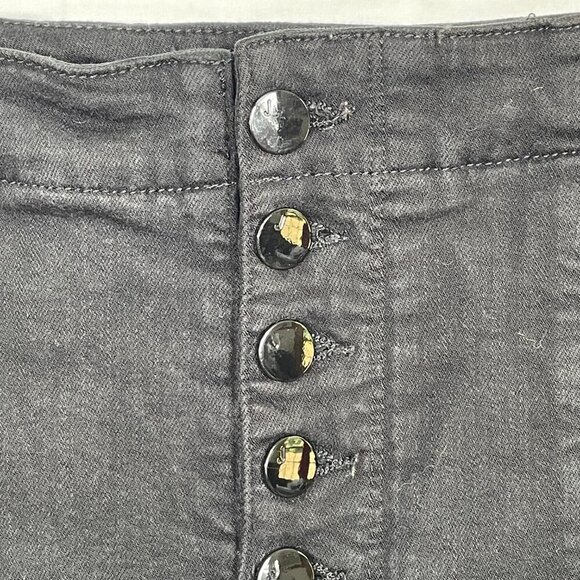 J Brand Natasha Skinny Button-Fly Hi-Rise Jeans in Seriously Black Size 25 - Picture 11 of 16